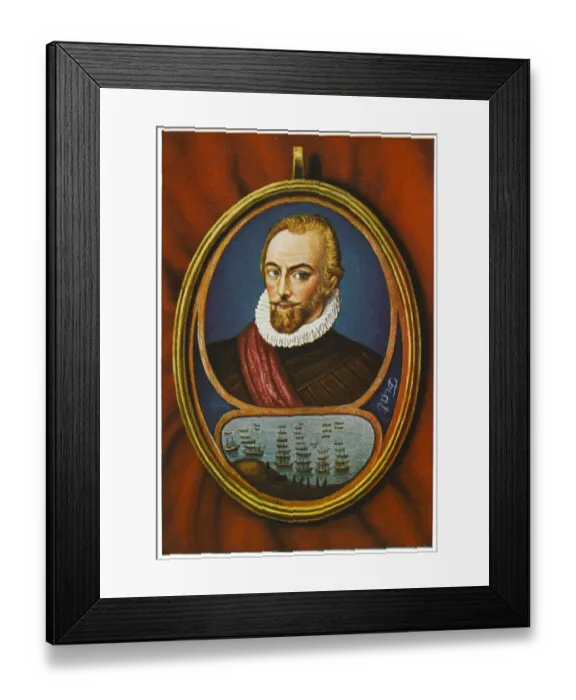Framed Print : Walter Raleigh / Miniature Framed Print : Walter Raleigh / Miniature