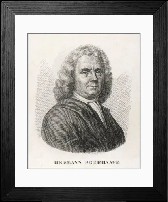 Framed Print : Hermann Boerhaave / Anon Framed Print : Hermann Boerhaave / Anon