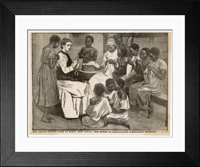 Framed Print : Sewing Class, Africa Framed Print : Sewing Class, Africa