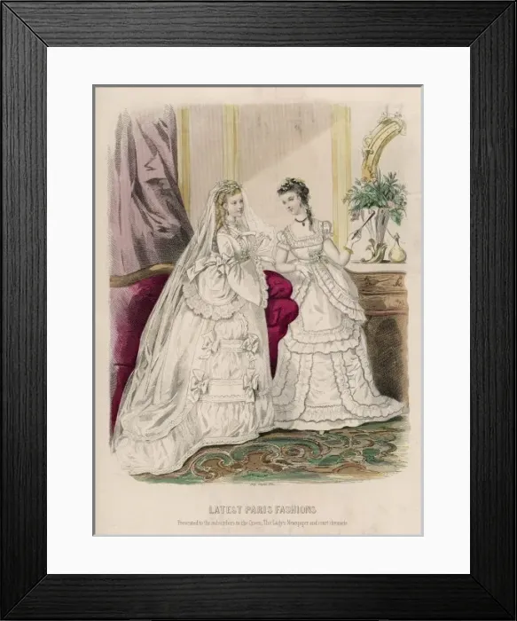 Framed Print : Wedding Dress 1869 Framed Print : Wedding Dress 1869