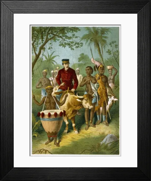 Framed Print : Livingstone Rides Cow Framed Print : Livingstone Rides Cow
