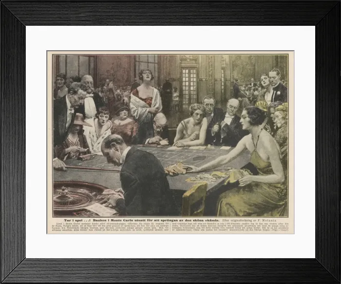 Framed Print : Monte Carlo / Allers 1924 Framed Print : Monte Carlo / Allers 1924