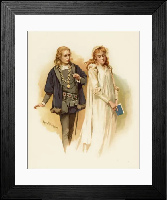 Framed Print : Hamlet and Ophelia Framed Print : Hamlet and Ophelia