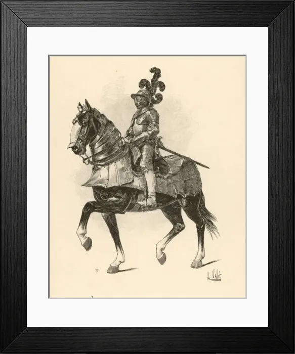 Framed Print : Armoured Horse and Man Framed Print : Armoured Horse and Man