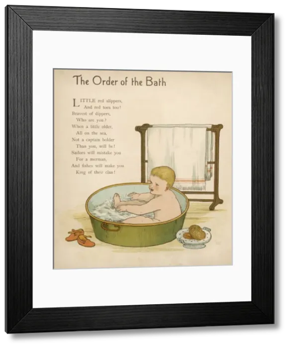 Framed Print : Bathing Baby / Scannell Framed Print : Bathing Baby / Scannell