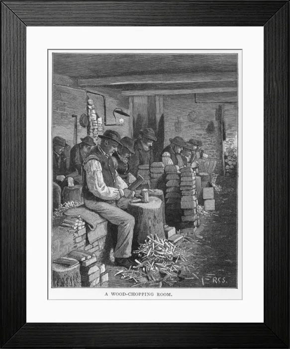 Framed Print : Men Chop Wood Framed Print : Men Chop Wood
