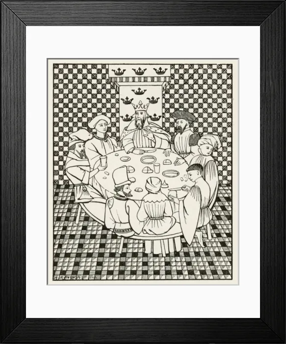 Framed Print : Round Table & Seven Framed Print : Round Table & Seven