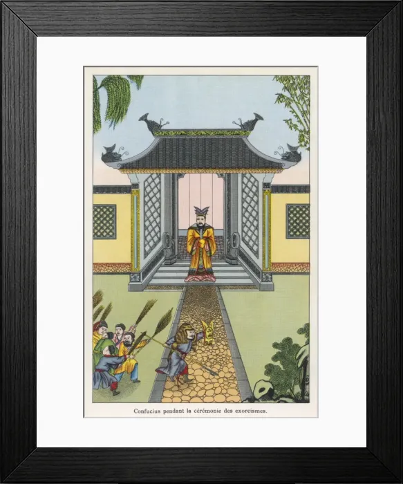 Framed Print : Confucius Exorcising Framed Print : Confucius Exorcising