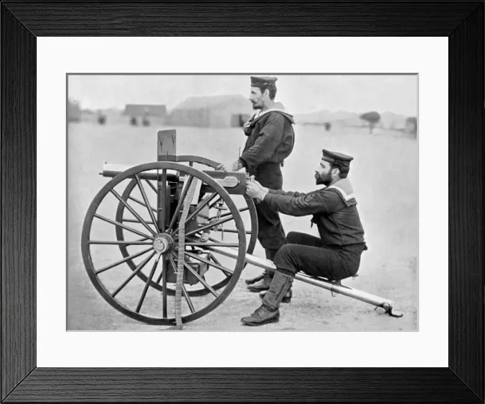 Framed Print : Maxim Gun - Royal Navy Framed Print : Maxim Gun - Royal Navy