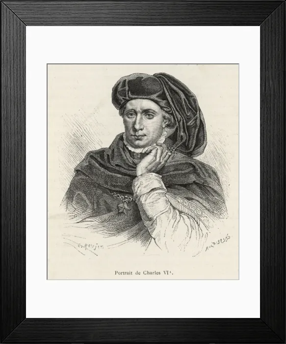 Framed Print : Charles VI in Floppy Hat Framed Print : Charles VI in Floppy Hat
