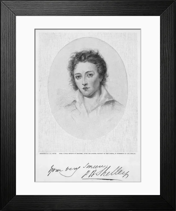 Framed Print : Percy Shelley / Tietze Framed Print : Percy Shelley / Tietze