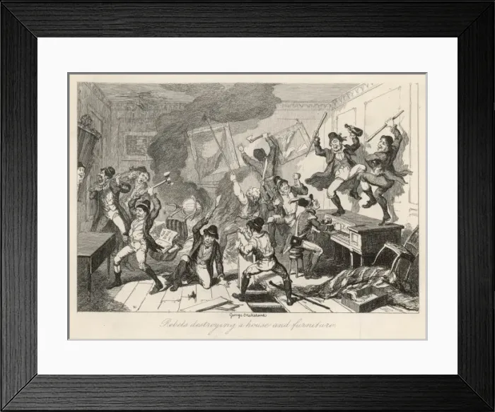 Framed Print : 1798 Rebels Destroy Home Framed Print : 1798 Rebels Destroy Home