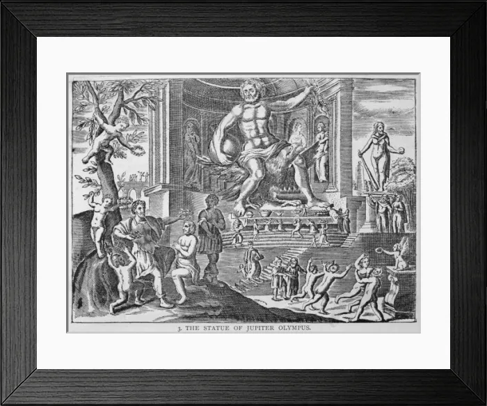 Framed Print : 7 Wonders / Zeus / Picart Framed Print : 7 Wonders / Zeus / Picart