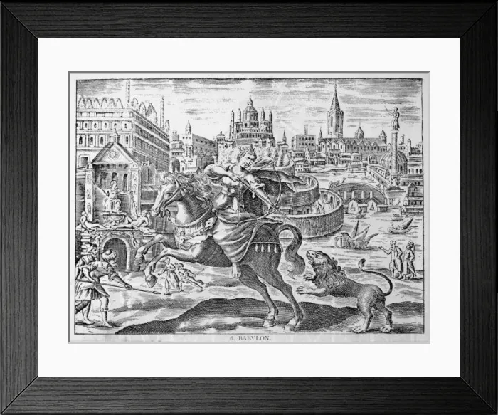 Framed Print : 7 Wonders / Babylon / Picart Framed Print : 7 Wonders / Babylon / Picart
