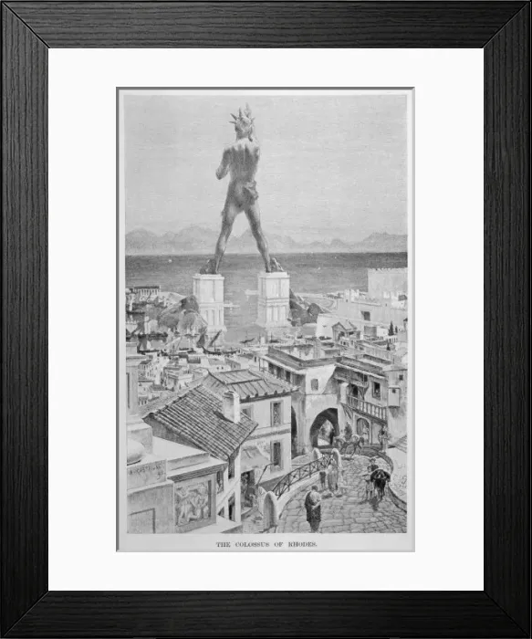 Framed Print : 7 Wonders / Rhodes / Century Framed Print : 7 Wonders / Rhodes / Century