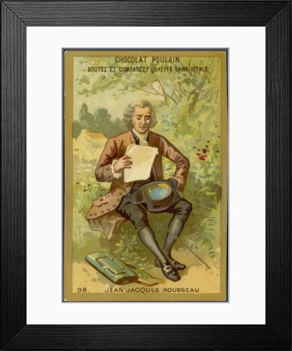 Framed Print : Jj Rousseau / Anon Card Framed Print : Jj Rousseau / Anon Card