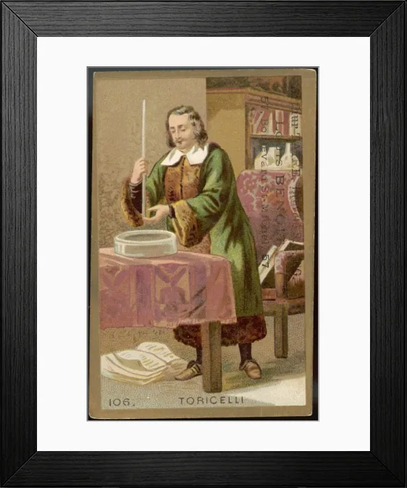 Framed Print : E Torricelli / Anon Card Framed Print : E Torricelli / Anon Card