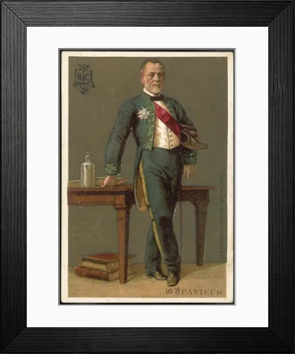 Framed Print : Louis Pasteur / Anon Card Framed Print : Louis Pasteur / Anon Card