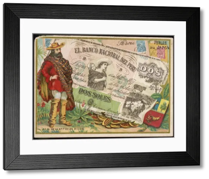 Framed Print : Bank Note - Peru Framed Print : Bank Note - Peru