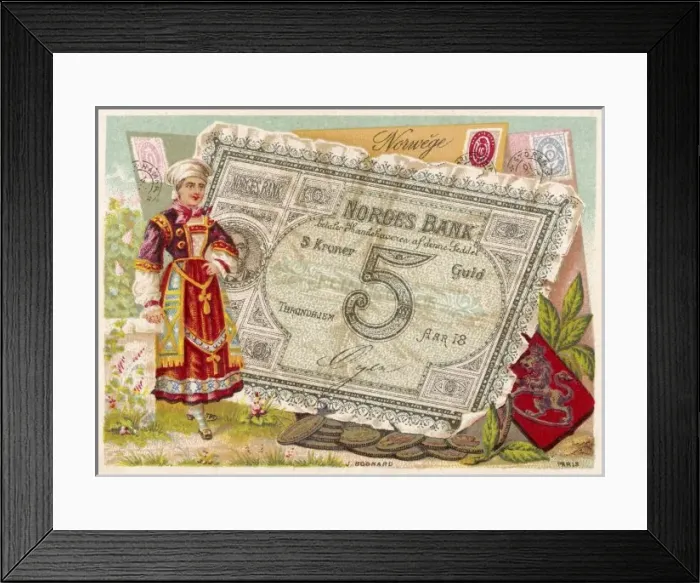 Framed Print : Bank Note - Norway Framed Print : Bank Note - Norway