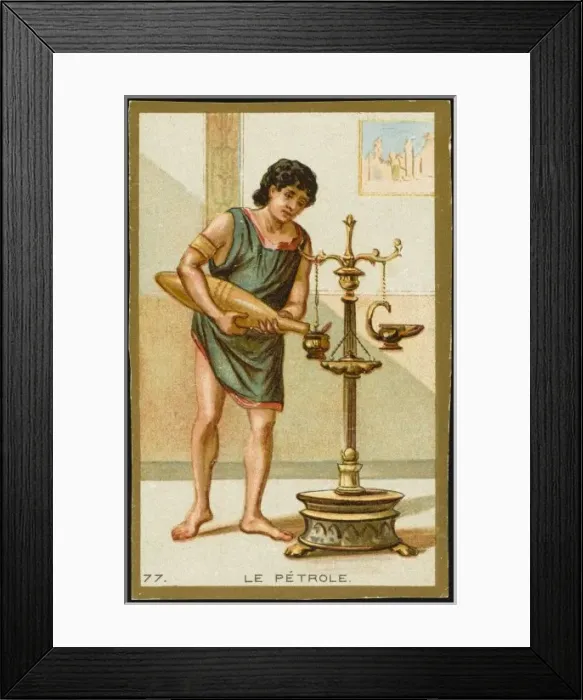 Framed Print : First Use of Oil Framed Print : First Use of Oil
