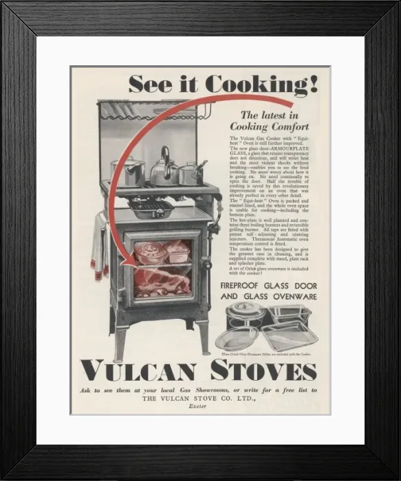 Framed Print : Vulcan Stove Framed Print : Vulcan Stove