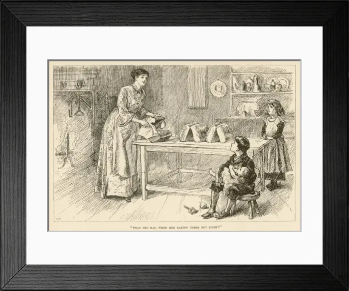 Framed Print : FARMERs WIFE BAKES 1881 Framed Print : FARMERs WIFE BAKES 1881