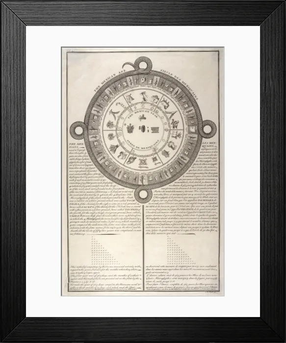 Framed Print : Ancient Mexican Calendar Framed Print : Ancient Mexican Calendar