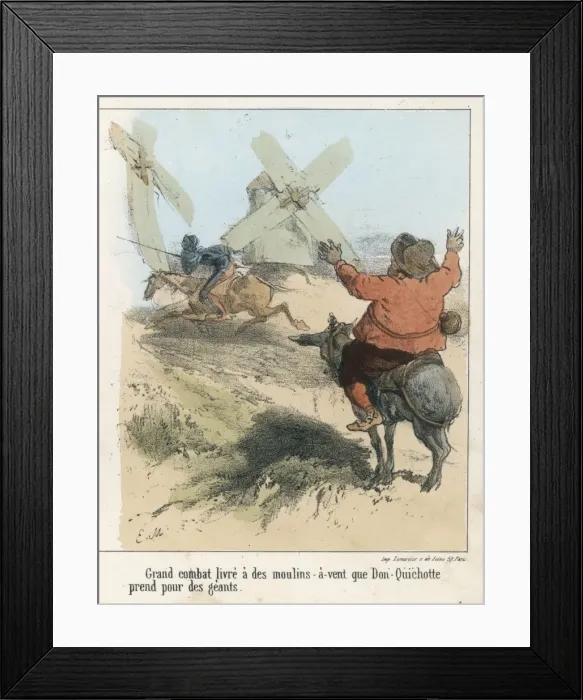 Framed Print : Quixote & Windmills Framed Print : Quixote & Windmills