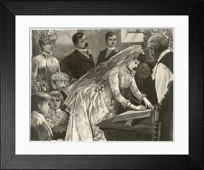 Framed Print : Signing the Register Framed Print : Signing the Register
