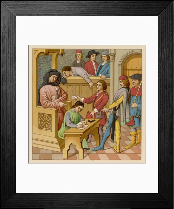 Framed Print : French Court C15