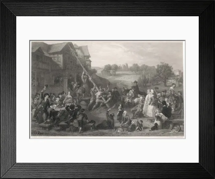 Framed Print : Raising the Maypole Framed Print : Raising the Maypole