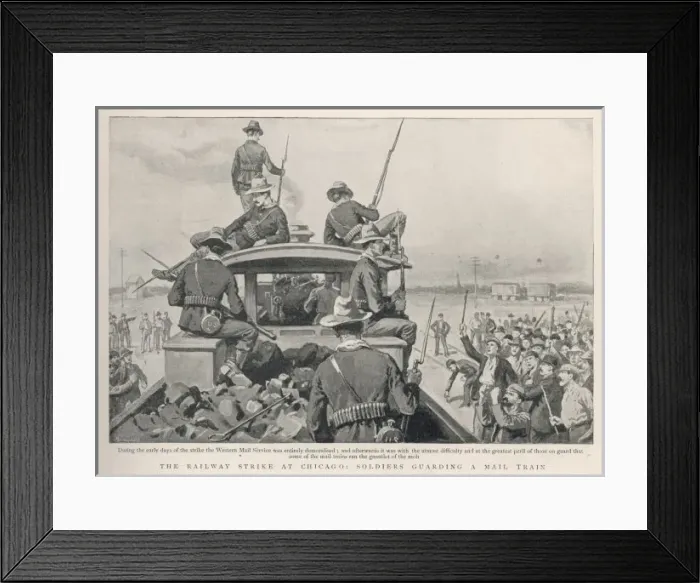 Framed Print : Chicago Riots 1894 - 3 Framed Print : Chicago Riots 1894 - 3