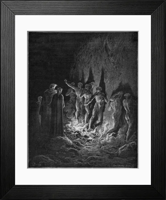 Framed Print : Firewalking in Hell Framed Print : Firewalking in Hell