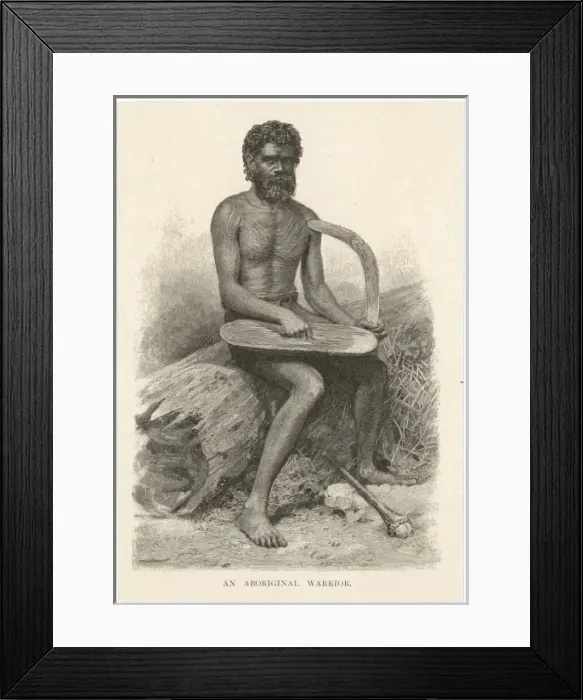 Framed Print : Racial / Aborigine 1891 Framed Print : Racial / Aborigine 1891