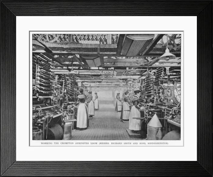 Framed Print : Women  /  Carpet Factory