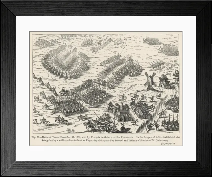 Framed Print : Huguenots at Dreux / T&p Framed Print : Huguenots at Dreux / T&p