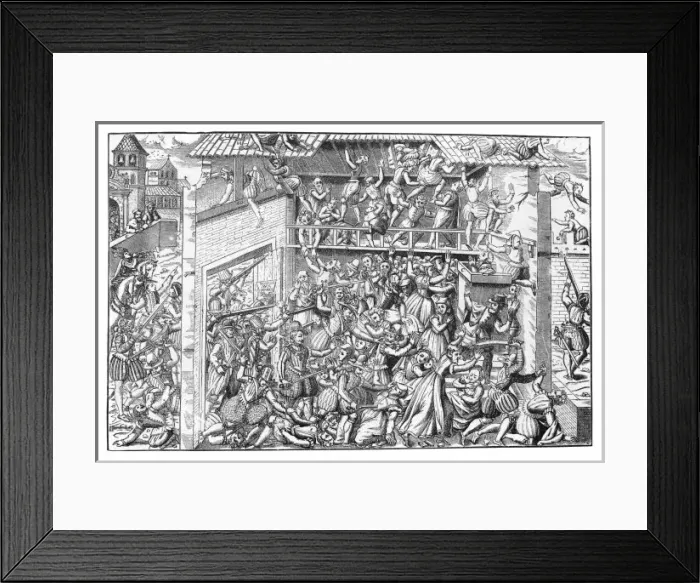 Framed Print : 60 Huguenots Massacred Framed Print : 60 Huguenots Massacred