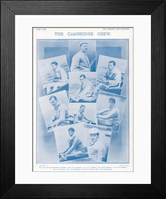 Framed Print : Cambridge Boat Crew 1909 Framed Print : Cambridge Boat Crew 1909