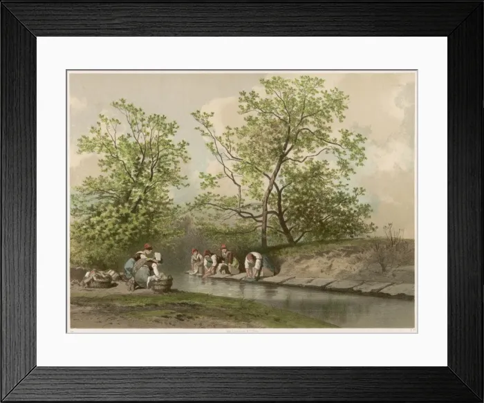 Framed Print : Washing Day at the River Framed Print : Washing Day at the River