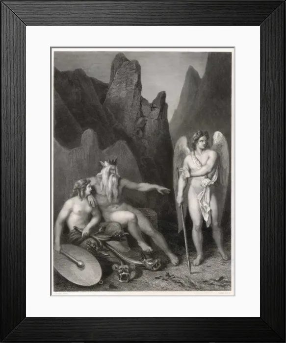 Framed Print : Satan and Chaos Framed Print : Satan and Chaos