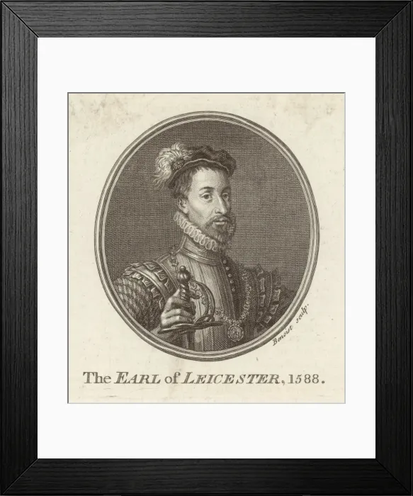 Framed Print : Robert Dudley / Anon Oval Framed Print : Robert Dudley / Anon Oval