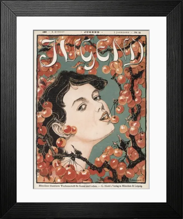 Framed Print : Woman with Cherries 1896 Framed Print : Woman with Cherries 1896