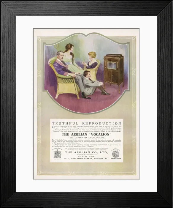 Framed Print : Aeolian Vocalion Framed Print : Aeolian Vocalion