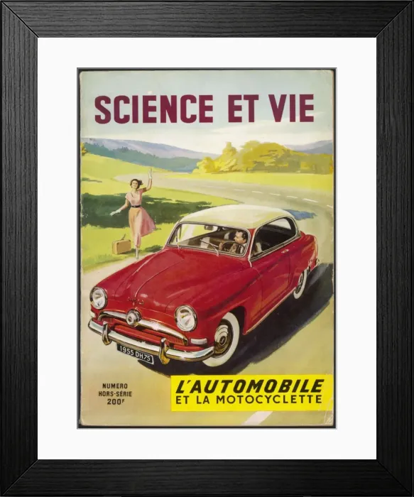 Framed Print : Hitch-Hiker / Sci&vie / 1955 Framed Print : Hitch-Hiker / Sci&vie / 1955