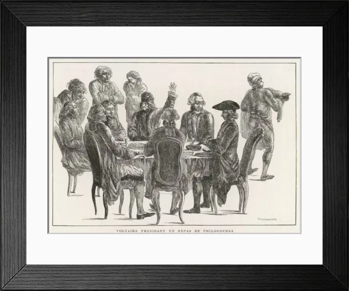 Framed Print : Voltaire with Friends Framed Print : Voltaire with Friends
