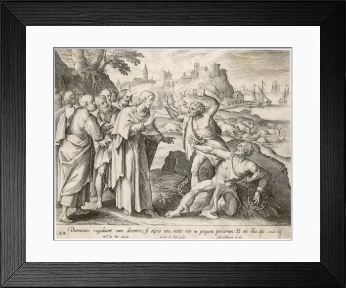 Framed Print : Demons into Pigs Framed Print : Demons into Pigs