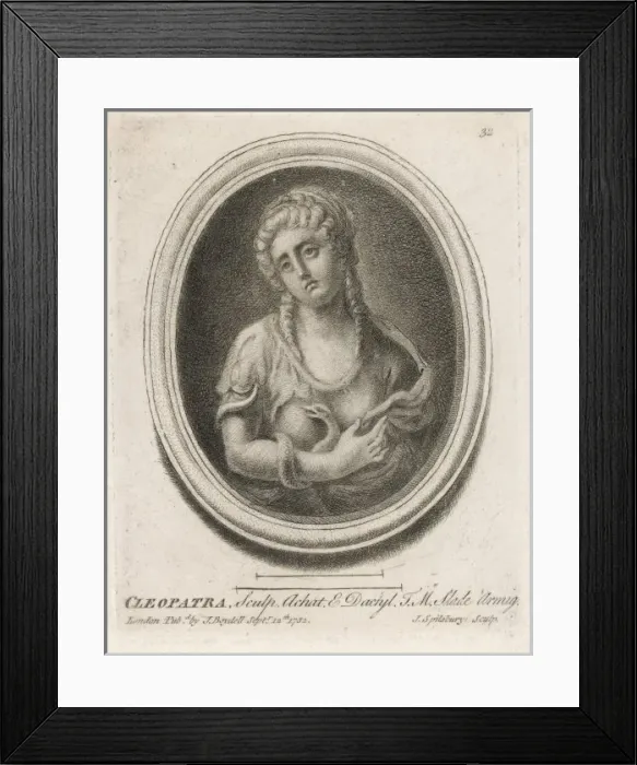 Framed Print : Cleopatra VII with Asp Framed Print : Cleopatra VII with Asp