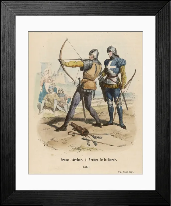 Framed Print : French Bowmen Framed Print : French Bowmen