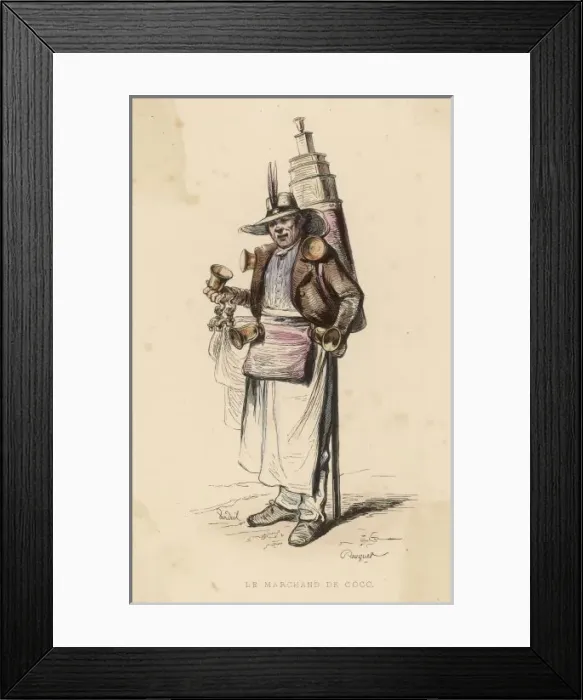 Framed Print : Cocoa Drink Seller Framed Print : Cocoa Drink Seller